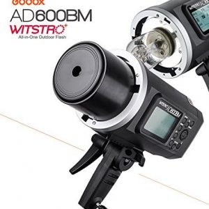 AD600BM studio strobe with and without cover on white background