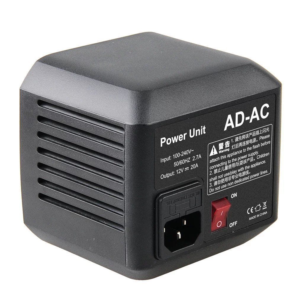 AC adapter on white background
