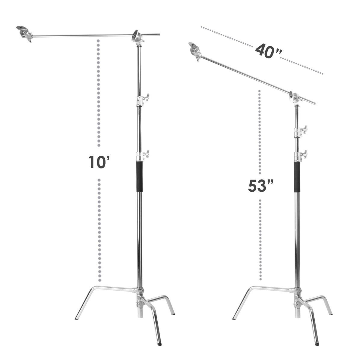 C Stand with Turtle Base - 10.5ft Steel
