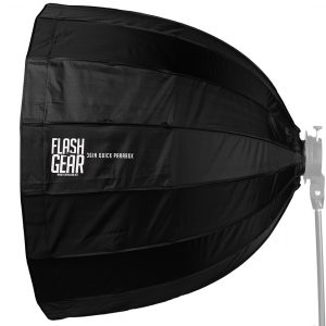 side view of parabolic softbox