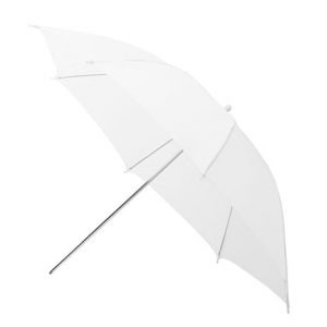 open Translucent Umbrella on white background