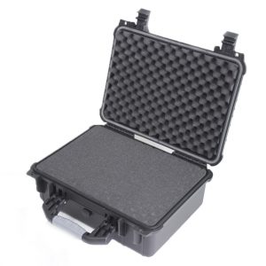 hard side carrying case filled with foam