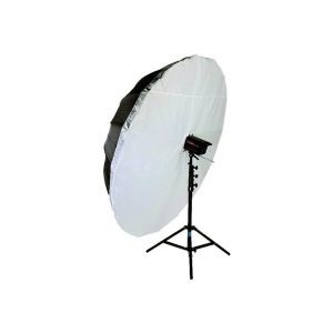 Diffusion Cover over photographic umbrella on light stand