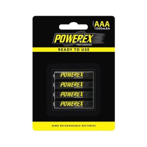 package of 4 powerex aa batteries